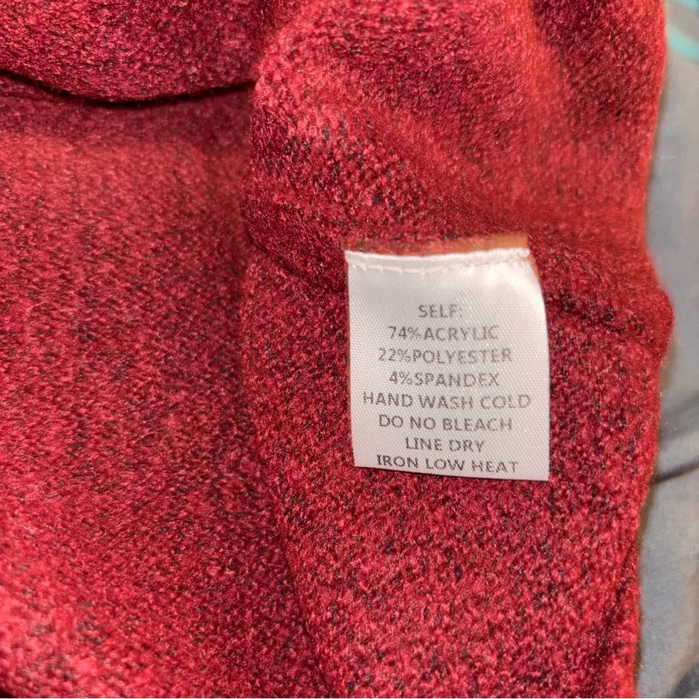 Bluivy Red Fair Isle Sweater Size S/M Nordic Snowflake Cozy Winter Pullover NWT - Picture 3 of 5